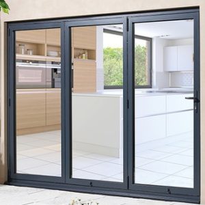 External 8ft ALUVU Folding Doors in Pre-Finished Grey